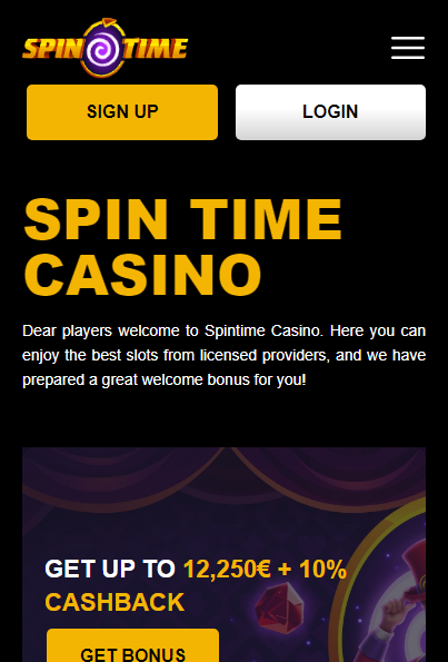 Spintime Casino Mobile screenshot